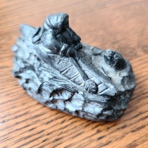 Alaska soapstone kayak seal carving